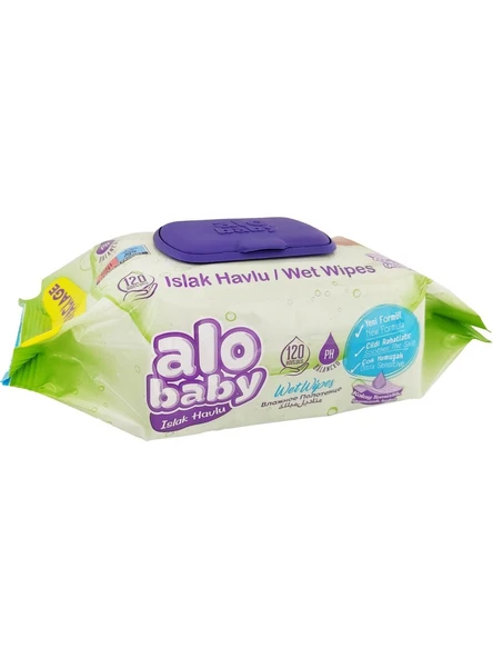 Alo Baby Islak Mendil 120'li ürün görseli 1
