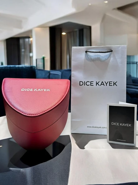 Dice Kayek Çelik Kordon Çelik Kasa Kararma Renk Atma Yapmaz Kadın Kol Saati+Bileklik AG1285.05 - Resim 5