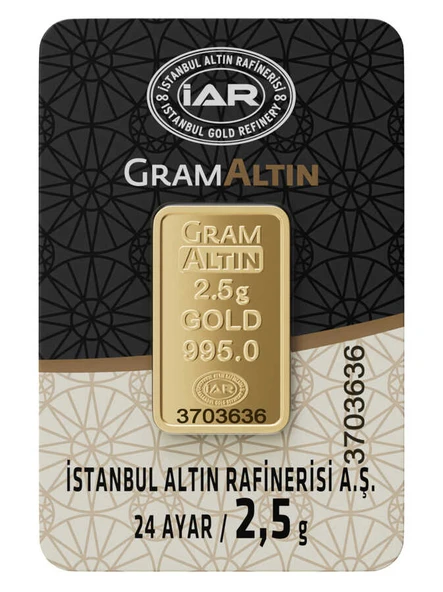 2.50 gr 24 Ayar İAR Külçe Altın