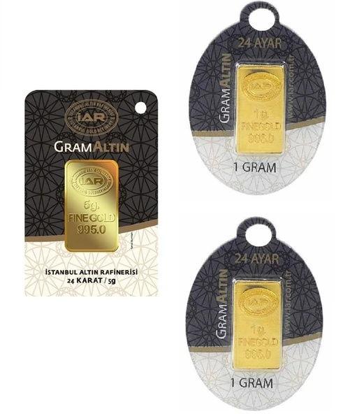 7 gr 24 Ayar İAR Külçe Altın