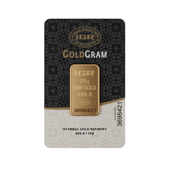 20 gr 999.9 IAR Gram Külçe Altın