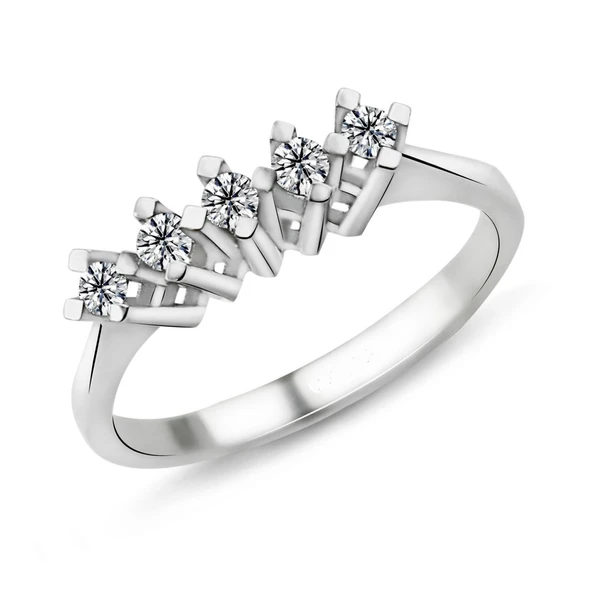 0.21 Karat D Renk Beştaş Pırlanta Yüzük PB569 ürün görseli