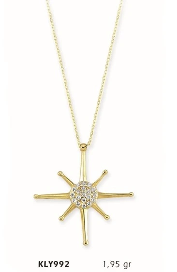 14 Ayar Altın Yıldız Kolye KLY992 ürün görseli