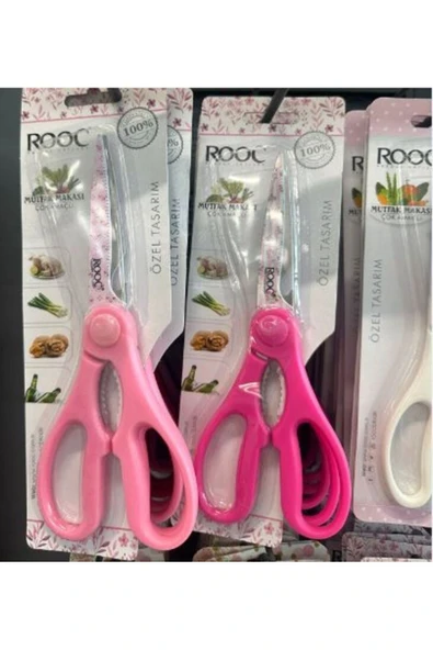 Rooc Paslanmaz Çelik Sebze,yeşillik,tavuk,et Makası Ks-012 Beyaz Renk - 4