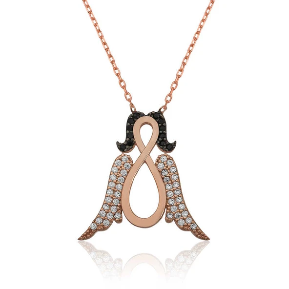 Gümüş Sonsuz Melek Bayan Kolye ürün görseli