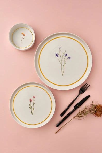 Güral Porselen Iris 18 Parça Yemek Ve Sunum Seti - 3