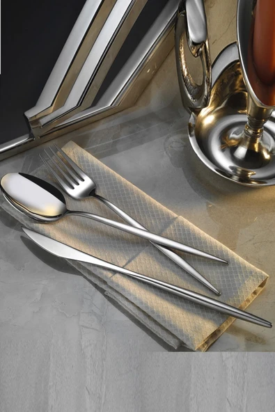 Fecra Ece 84 Parça Sade Çatal Kaşık Bıçak Takımı - 2