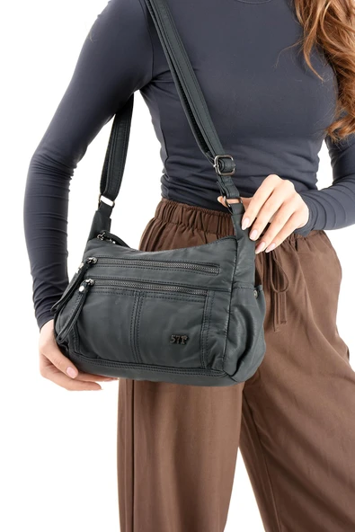 571 collections Suni Deri Omuz Çantası Mavi (Model: 571-13-10M) - Resim 2