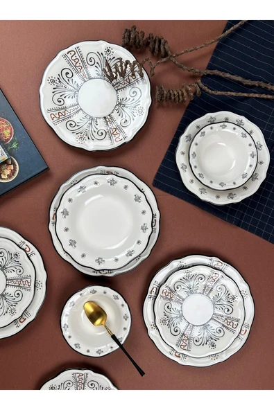 Porser Helen Yemek Takımı 6 Kişilik 24 Parça FLY24YKPRS1058 - 2