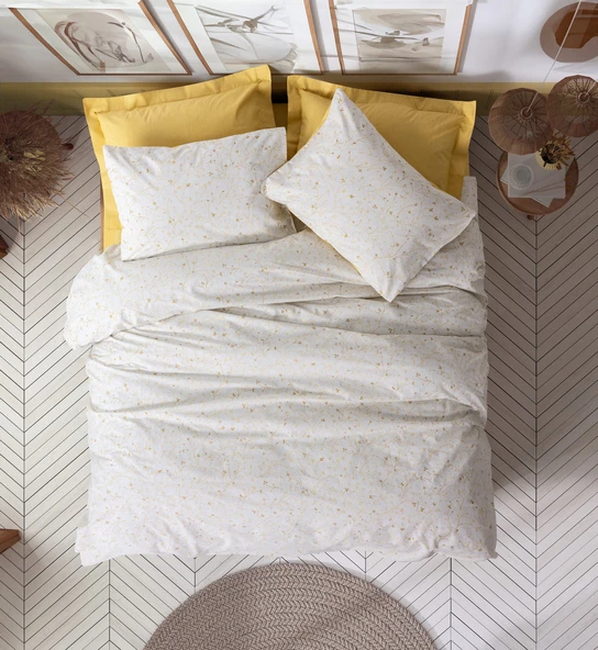 Cotton Box Petite Tek Kişilik Lastikli Çarşaflı Nevresim Takımı Tiny Hardal