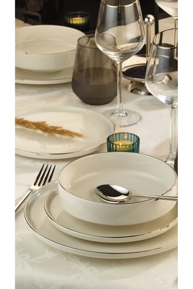 Kütahya Porselen 24 Parça Chef Taste Of Platin Fileli Yemek Takımı - 3