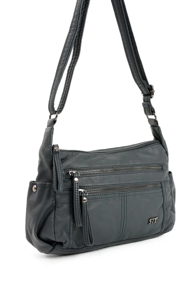 571 collections Suni Deri Omuz Çantası Mavi (Model: 571-13-10M) - Resim 4