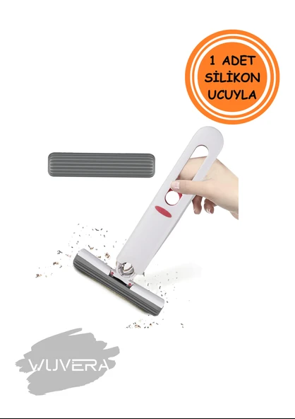 Wuvera Taşınabilir Mini Mop Temizlik Paspası – 180 Derece Döner Başlıklı Pratik Temizlik Aparatı - 4