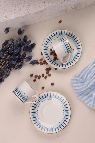 Porser Palm Kahve Fincan Takımı 2 Kişilik 4 Parça - 2