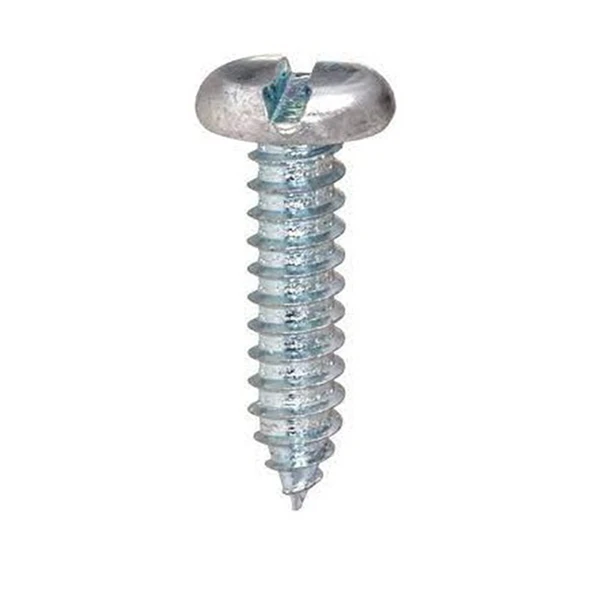 3.5x13mm Silindir Düz Tornavida Başlı Sivri Uçlu Vida Ysb Sac Vidası -100 adet