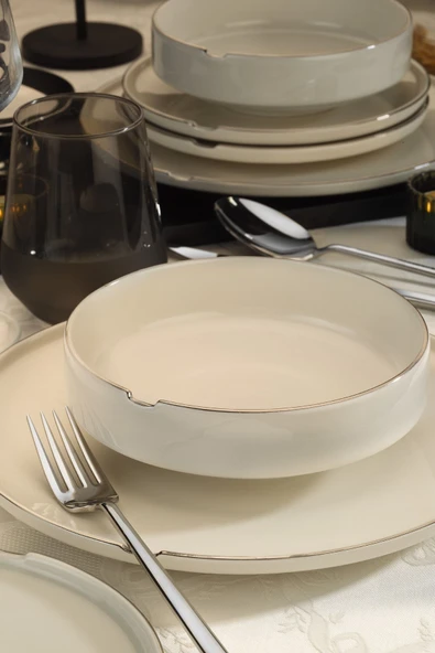 Kütahya Porselen 24 Parça Chef Taste Of Platin Fileli Yemek Takımı - 2