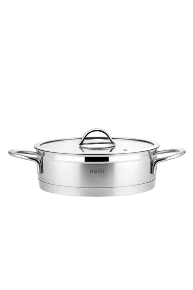 Nehir Silver Mat Trend 26 cm Sığ Tencere - 5