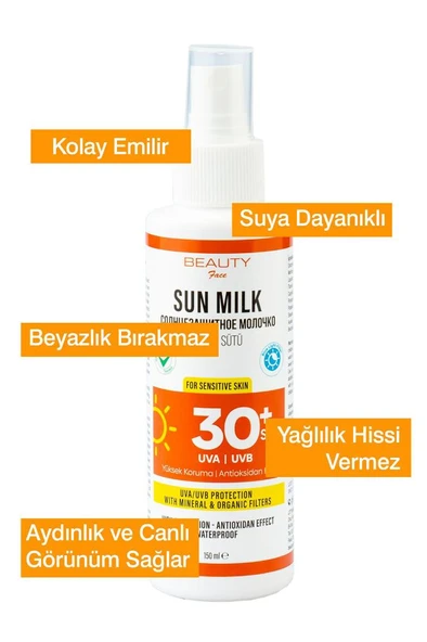 Beauty Face 30 SPF Güneş Sütü – 150 ml - 3