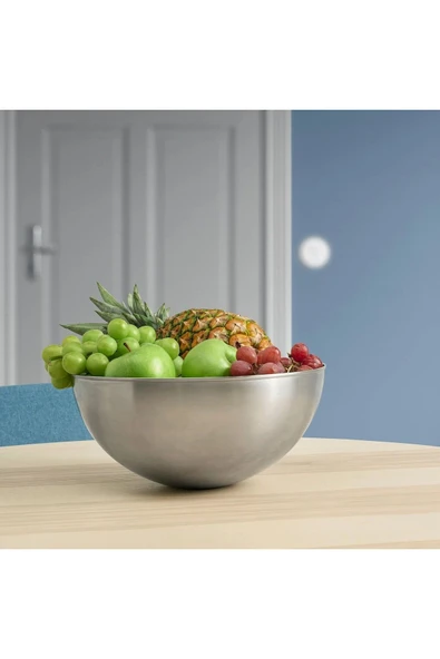 2 Adet Büyük Servis Kasesi Karıştırma Kasesi Kabı 28 Cm ve 36 Cm İkea Salata Kasesi Paslanmaz Çelik - 2