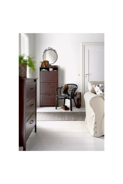 Ekne Yuvarlak Ferforje Ayna 50x60 cm Siyah - Resim 4