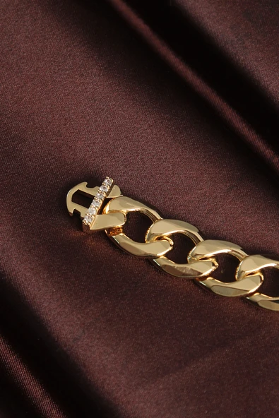 316L Çelik Vip Seri Gold Renk Gurmet Model Bileklik - TJ-BB6057 - 2