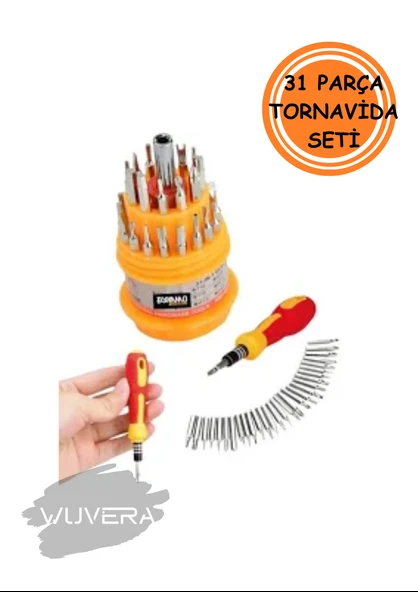 Wuvera 31 Parça Mini Tornavida Seti – Profesyonel ve Pratik Tamirat Çözümü