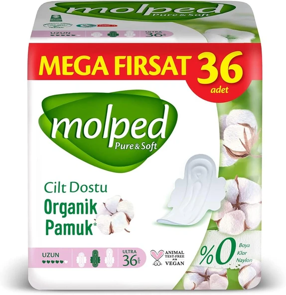 Molped Pure & Soft Uzun 36'lı Hijyenik Ped