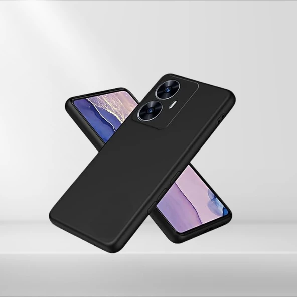 REALME C55 RUBBER SİLİKON KILIF SİYAH