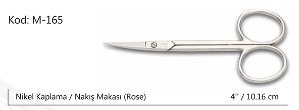 Rose Europe Nakış Makası Süper Kalite No:4 10,16 CM