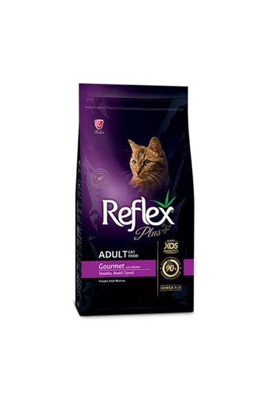 Reflex Plus Tavuklu Renkli Taneli Yetişkin Kedi Maması 15 Kg