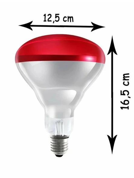 Osram Ledvance 150W (Kırmızı Işık) İnfrared Isıtıcılı Lamba E27 Duylu (Kalın Duy) - Resim 2