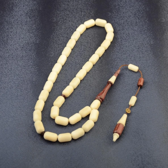 Kapsül Kesim 11x7 mm Morgül Ağacı Detaylı Sistem Püsküllü Narçıl Tesbih - Resim 2