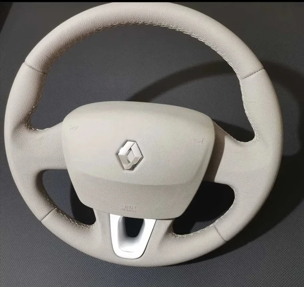 Fluence Araca Özel Direksiyon Kılıfı Tuşsuz (Fluence Bej Deri) ürün görseli