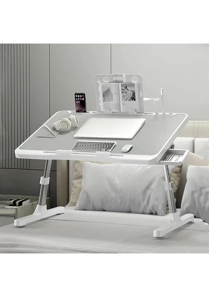 TechTic Çok Amaçlı Yükseklik Ayarlı Fanlı Laptop Standı Katlanabilir Soğutuculu Notebook Sehpası - 7