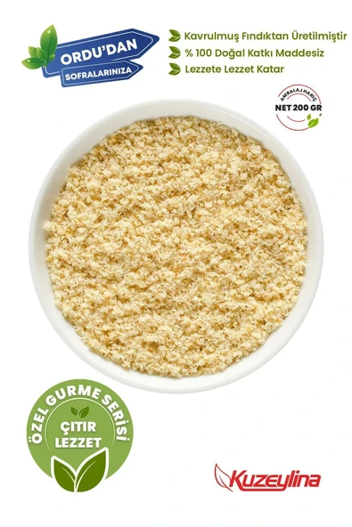 1. Kalite %100 Saf Fındık Unu 200 gr Öğütülmüş Toz %100 Gerçek Kavrulmuş Fındık Tozu ürün görseli 1