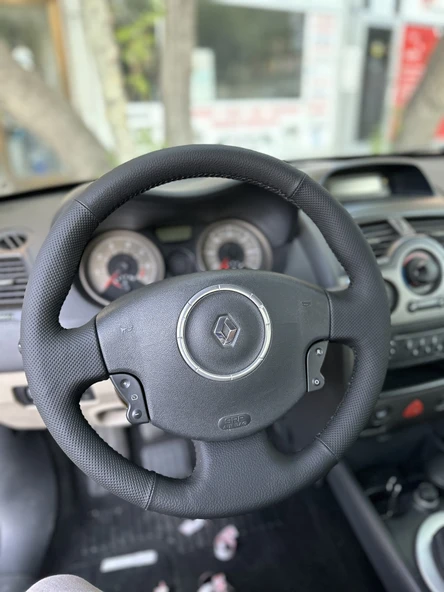 Megane 2 Araca Özel Dikmeli Direksiyon Kılıfı - Resim 3