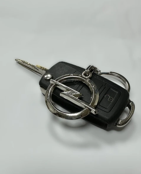 Opel 3D Gümüş Renk Oto Anahtarlık - Resim 2