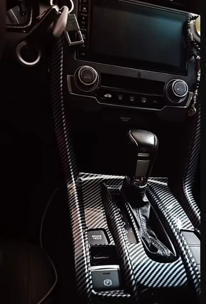 Honda Civic FC5 FK7 2016 - 2021 için karbon Fiber Vites Çerçevesi  sağ ve sol direkler TEK PARÇA - 7