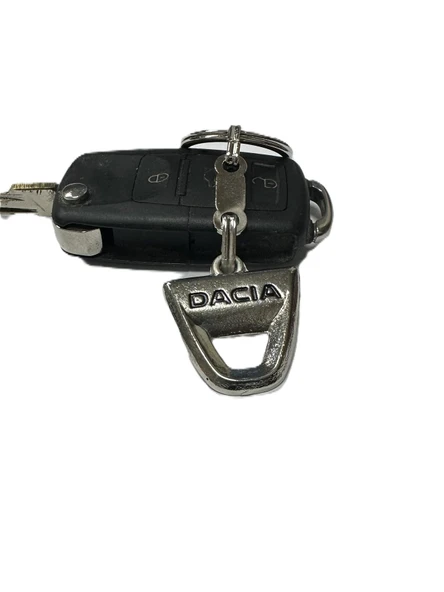 Dacia 3D Gümüş Renk Oto Anahtarlık - Resim 3