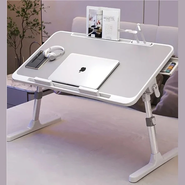 TechTic Çok Amaçlı Yükseklik Ayarlı Fanlı Laptop Standı Katlanabilir Soğutuculu Notebook Sehpası - 9