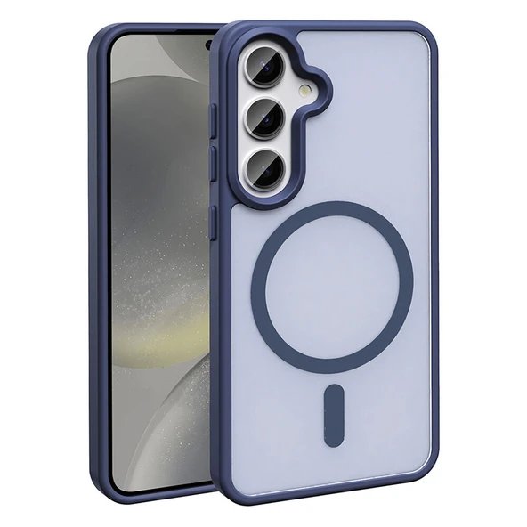 Samsung Galaxy S25 Plus Kılıf Kablosuz Şarj Özellikli Mat Arka Yüzey Sio Kapak - Resim 12