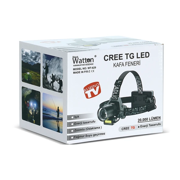 Cree TG 20.000 Lümen Şarjlı Kafa Lambası WT-629 - 4