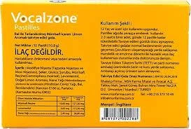 Vocalzone Ballı Limonlu Pastil 12 li - Resim 2