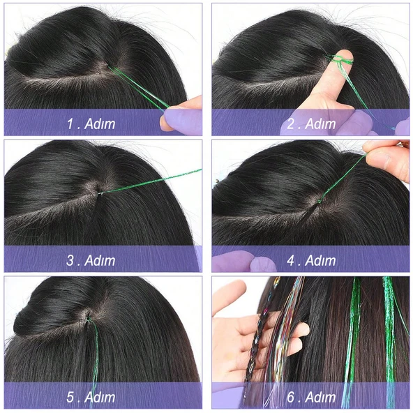 Hair Tinsel Saç Simi - HT12 - Resim 2