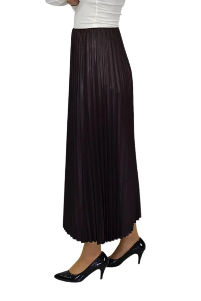 Kadın Piliseli Lastikli Etek  BGL-ST04244 - Resim 3