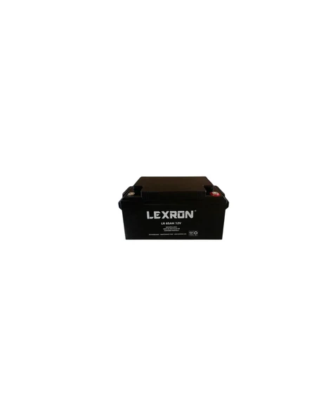 Lexron 12v 65 Ah Solar Jel Akü - 12 Volt 65 Amper Solar Jel Akü - Tekerlekli Sandalye Engelli Araç Aküsü