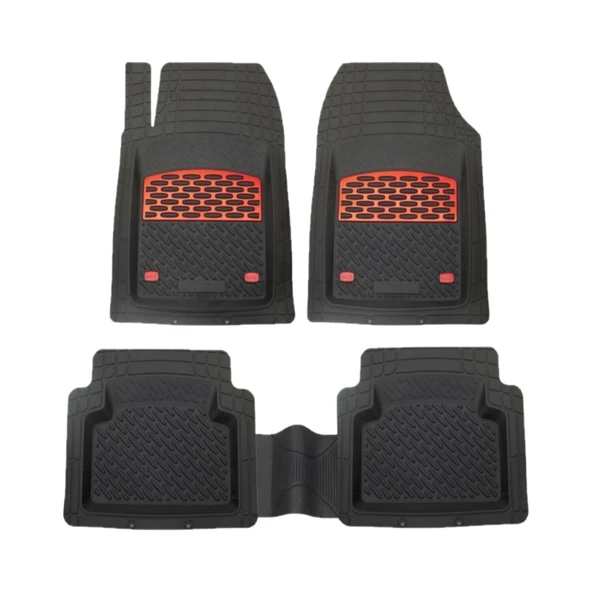 Ford Fiesta HB 2004 4D HAVUZLU ÜNİVERSAL YENİ NESİL PRO PASPAS SİYAH - KIRMIZI - Resim 2