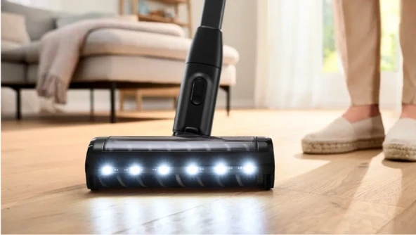 Bosch Unlimited 9 ve 10 Şarjlı Dik Süpürge Işıklı Sert Zemin Fırça ve Mini Başlık - 5