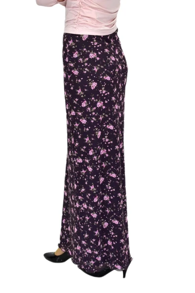 Kadın Çiçekli Lastikli Tül Krep Etek BGL-ST04229 - Resim 6