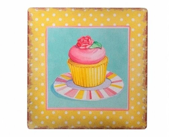 Decotown Duvar Panosu 40*40 Cup Cake Muffin Motifli Duvar Süsü - 3